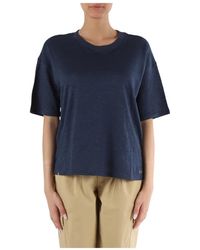Sun 68 - Camiseta oversize de lino con logo bordado - Lyst