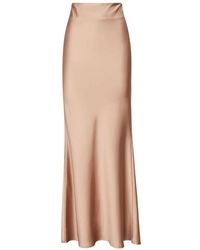 ANDAMANE - Champagner langer rock mit rückenreißverschluss - Lyst