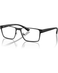 Emporio Armani - Montatura occhiali nero opaco - Lyst