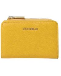 Coccinelle - Schwarzes Leder Reißverschluss Brieftasche - Lyst