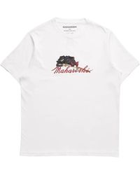 Maharishi - Tops ,Wit ,Katoen Ninjutsu Geborduurd Wit T-Shirt - Lyst