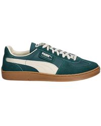 PUMA - Fitness ,Groen ,Leer Super Team Sneakers - Lyst
