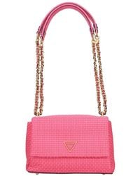 Guess - Geflochtene schultertasche aus kunstleder - Lyst