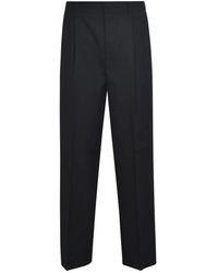 Versace - Pantaloni formale in lana nera - Lyst