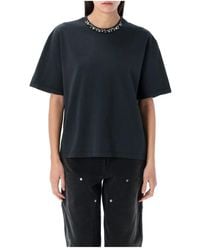 Golden Goose - T-Shirt With Crystals Application - Lyst