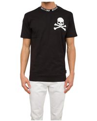 Philipp Plein - Skull&bones rundhals t-shirt schwarz - Lyst