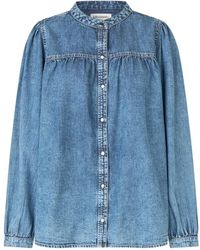 Lolly's Laundry - Overhemden ,Blauw ,Denim Denim Overhemd Met Lange Mouwen - Lyst
