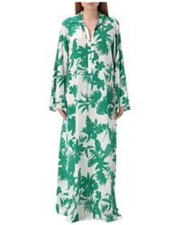 Max Mara - Weiße Elegante Midi-Kleid Mit Plissierten Details - Lyst