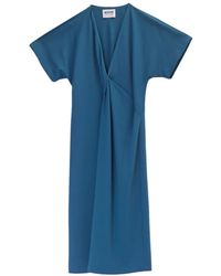 Moschino - Kurzärmeliges Kleid Mit V-Ausschnitt - Lyst