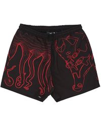 Octopus - Badmode ,Zwart ,Polyester Evangelion Zwemshorts Zwart - Lyst