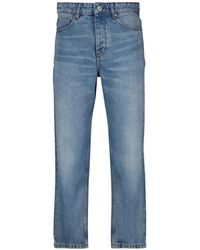 Ami Paris - Jeans ,Blauw ,Denim Straight Denim Jeans - Lyst