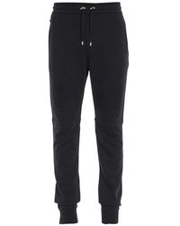 Balmain - Broeken ,Zwart ,Katoen Logo Gedrukte Katoenen Joggingbroek - Lyst