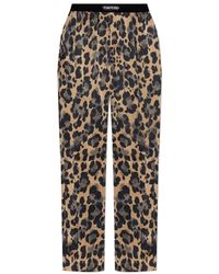 Tom Ford - Nachtkleding ,Bruin ,Silk Pajama Bottoms - Lyst