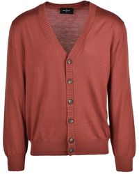 Gran Sasso - Truien & Vesten ,Oranje ,Wol Cardigan Met Knopen - Lyst