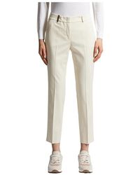 Peserico - Leichte Zigarettenhose Aus Baumwollsatin - Lyst