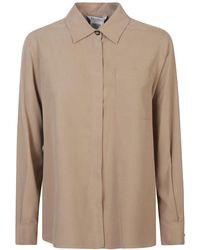 Max Mara - Silk Canvas Shirt - Lyst