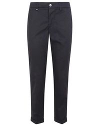 Fay - Cuffed Chino Broeken - Lyst