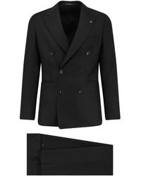 Tagliatore - Kostuums ,Zwart ,Wol Jurken - Lyst