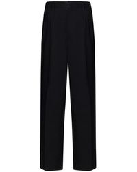Maison Margiela - Straight trousers,schwarze oversize wollhose vintage stil - Lyst