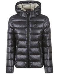Blauer - Schwarze mäntel mit ripstop-polsterung - Lyst