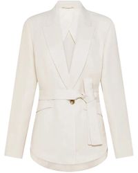 Seventy - Blazer Met Strikdetail En Enkele Rij Knopen - Lyst