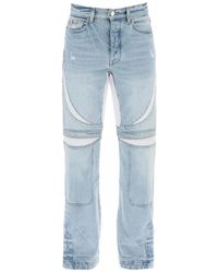 Amiri - Jeans con inserti in mesh effetto vintage - Lyst
