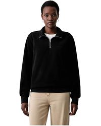 Levi's - Hoodies & Sweatvesten ,Zwart ,Katoen Original Housemark Quarter-Zip Pullover - Lyst