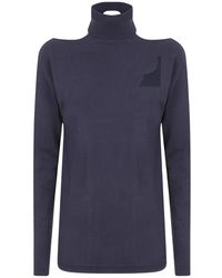 Semicouture - Truien & Vesten ,Zwart ,Blanche Turtleneck Trui - Lyst
