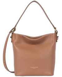 Lancaster - Tassen ,Bruin ,Leer Zipped Bucket Bag M Dune - Lyst