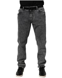 Dolce & Gabbana - Slim Fit Katoenen Denim Broek Jeans - Lyst
