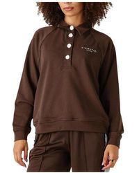 Haute L'Amitié - Hoodies & Sweatvesten ,Bruin Truien & Vesten Polo Logo Sweat - Lyst