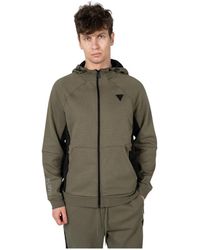 Guess - Hoodies & Sweatvesten ,Groen ,Katoen Klassieke Hoodie - Lyst