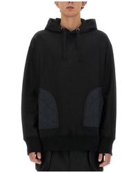 Junya Watanabe - Hoodies & Sweatvesten ,Zwart ,Katoen Katoenen Hoodie Voor Comfort En Stijl - Lyst