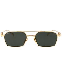 Gucci - Zonnebril Gg2096 Sa 002 Goud/groen Heren - Lyst
