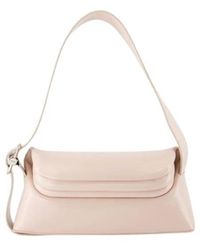 OSOI - Rosa Leder-Schultertasche Mit Klappe - Lyst