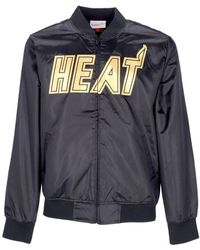 Mitchell & Ness - Jassen ,Zwart ,Satijn Miami Heat Satijnen Jack Nba Collectie - Lyst