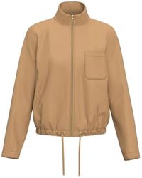 Marella - Jassen ,Bruin ,Polyester Korte Regenbestendige Jas Avena Kameel - Lyst