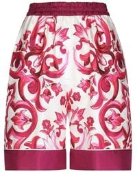 Dolce & Gabbana - Majolica-print Twill Pajama Shorts - Lyst