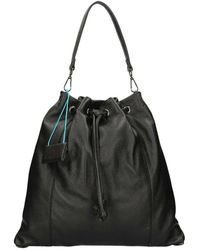 Gabs - Schwarzer Leder-Rucksack Mit Verstellbaren Riemen - Lyst