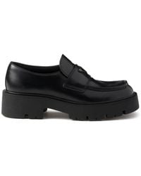 Prada - Schwarze loafer schuhe für männer - Lyst