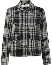 Inwear - Jassen ,Veelkleurig ,Zwart/Witte Jas Met Overhemdkraag - Lyst