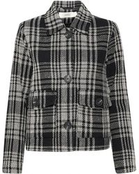 Inwear - Jassen ,Veelkleurig ,Zwart/Witte Jas Met Overhemdkraag - Lyst