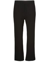 Masai - Broeken ,Zwart ,Elastische Taille Straight-Leg Zwarte Broek - Lyst