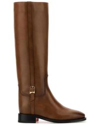 Santoni - Mandy Kniehohe Stiefel Mit Schnallendetail - Lyst