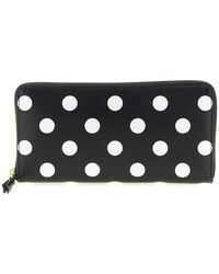 Comme des Garçons - Accessoires ,Veelkleurig ,Leer Polka Dot Zip-Around Wallet - Lyst