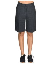 Short en coton à coupe ample Coton Aspesi en coloris Bleu Femme Vêtements Shorts Shorts longs et longueur genou 