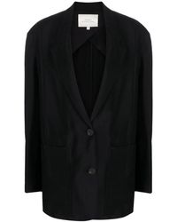 Studio Nicholson - Zwarte Conde Single-Breasted Blazer - Lyst