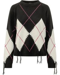 Pinko - Berna Pull Argyle - Lyst