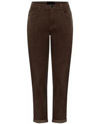 Cro - Broeken ,Bruin ,Katoen Bruine Corduroy Broek Klassieke Stijl - Lyst