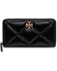 Tory Burch - Accessoires ,Zwart ,Leer Kira Zip Continental Wallet - Lyst